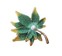 ZORESCOLEO Élégante broche en forme de feuille d'érable avec fermeture sécurisée pour vêtements pour femmes bijoux de fête accessoires de vêtements, as the pic show, Métal