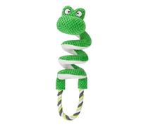ZORESCOLEO Jouet grenouille de guerre résistant à la mastication durable avec couineur et sons froissés pour chiens de petite taille et de grande taille