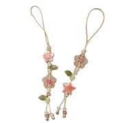 ZORESCOLEO Lanière de téléphone portable en céramique avec fleur et étoile - Accessoire de sac - Décoration mobile - Cadeau pour les jeunes créateurs de tendances, as the pic show, Céramique