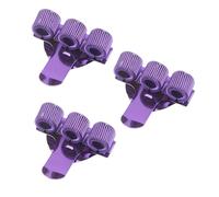ZORESCOLEO Lot de 3 porte-stylos en métal à triple trou avec clip de poche, anneaux à ressort réglables pour médecin, infirmière