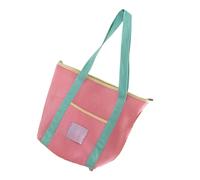 ZORESCOLEO Sac de plage pliable en maille léger et pliable - Intérieur spacieux pour les voyages, les activités de plein air et l'utilisation quotidienne, rose, AS the pic show