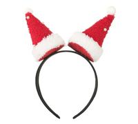 ZORESCOLEO Serre-tête arbre de Noël en peluche blanche pour femme doux et confortable accessoire de cheveux réglable pour les fêtes de fin d'année