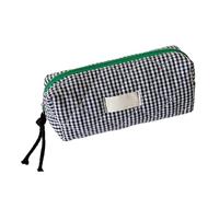 ZORESCOLEO Trousse à stylos tendance de 19,1 x 8,9 x 6,1 cm, grande capacité, avec fermeture éclair, grand compartiment pour femmes et étudiantes, Noir , as the pic show
