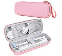 ZORETCO Étui de voyage rigide pour brosse à dents électrique Philips Sonicare Protectiveclean 4100,5100,6100,6500 pour brosse à dents électrique Oral-B Pro 1000,1500,2000,3000,3500 (rose)