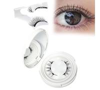 Zorevya Faux Cils Magnétiques Sans Colle, Kit de Cils Réutilisables avec Applicateur Magnétique, Pose Rapide en Quelques Secondes, Aspect Naturel pour Travail, Soirées et Usage Quotidien (A-2PCS)