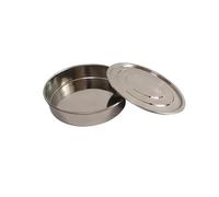 zorfar 1 ensemble couvercle + fond + tamis de test diamètre 20 cm couvercle galvanisé et récipient for tamis de pharmacopée d'inspection d'échantillonnage en laboratoire(24 mesh(0.85mm))