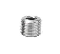 zorfar 1PC BSPT Male Thread 304 Stainless Steel Hex Socket End Cap Inner Hexagon Plug Oil Water Pipe Fitting(1I4 inch)
