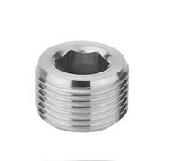 zorfar 304 Stainless Steel Inner Hex Hex Countersunk Flange Plug, 1/8"-1.5" BSP/NPT Male Pipe Fitting 1PCS(BSPT SS316,1")