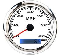 zorfar 60MPH Barca GPS Tachimetro Nuovo 85 MILLIMETRI Indicatore Di Velocità Con Miglio Misuratore Di Misura Per Auto Marine Camion Moto(WS)