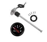 zorfar Jauge de niveau de carburant 52MM 0-190 Ohm Indicateur de niveau de réservoir d'huile avec capteur de niveau de carburant 200MM 300MM 350MM for bateau voiture RV camping-car 9-12V(BN 200MM)