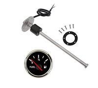 zorfar Jauge de niveau de carburant 52MM 0-190 Ohm Indicateur de niveau de réservoir d'huile avec capteur de niveau de carburant 200MM 300MM 350MM for bateau voiture RV camping-car 9-12V(BS 300MM)