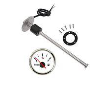 zorfar Jauge de niveau de carburant 52MM 0-190 Ohm Indicateur de niveau de réservoir d'huile avec capteur de niveau de carburant 200MM 300MM 350MM for bateau voiture RV camping-car 9-12V(WS 150MM)