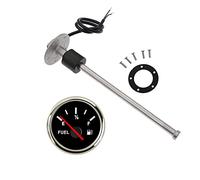 zorfar Jauge de niveau de carburant 52MM 0-190 Ohm Indicateur de niveau de réservoir d'huile avec capteur de niveau de carburant 200MM 300MM 350MM for bateau voiture RV camping-car 9-12V(BS 150MM)