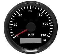 zorfar Tachymètre for Auto GPS da 120 MPH 85MM Affichage LCD misuratore di velocità par barca adapté par moto Marine Auto RV Camper 9-32V(BN,Federazione russa)