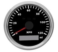 zorfar Tachymètre for Auto GPS da 120 MPH 85MM Affichage LCD misuratore di velocità par barca adapté par moto Marine Auto RV Camper 9-32V(BS,Stati Uniti)