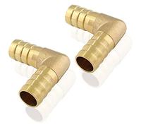 Zorfeter Lot de 2 raccords cannelés en laiton de 16 mm - Raccord coudé à angle droit en laiton cannelé à 90 degrés