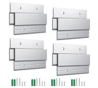 Zorfeter Lot de 4 paires de crochets français à taquet en Z de 10,2 cm - Miroir, image, tableau blanc, tête de lit, cadres d'œuvres d'art, supports de fixation murale - Supports de suspension en Z
