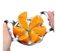 Zorgons Trancheuse d'oranges en acier inoxydable avec 6 lames, lames tranchantes robustes, gadgets de cuisine pour oranges, tomates et citrons