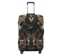 ZORIN Housse de bagage de voyage - Valise lavable - Motif crânes et faucheurs - Convient aux bagages de 58,4 à 81,3 cm, Noir , L