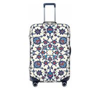 ZORIN Housse de protection lavable pour valises de 58,4 à 81,3 cm Motif fleurs arabesques, Noir , M