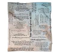 ZORKET Couverture de prière et de guérison avec Texte inspirant de la Bible en Flanelle Douce, Cadeau Religieux pour Homme et Femme, 152,4 x 127 cm