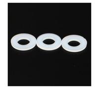 Zorlun Lot de 50/100 rondelles plates en nylon et plastique blanc noir, M2, .5, M3, M4, M5, M6, M8, M10, M12, entretoises planes, joint d'étanchéité isolant for vis boulons(50pcs M8x16x1.5mm)