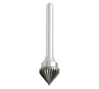 Zorlun Tête de meulage conique en alliage dur à 90 degrés, 1 pièce, fraise rotative acier au tungstène for sculpture sur bois, lime type K(K2518m06)