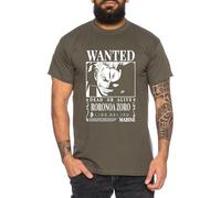 Zoro 1100 - T-Shirt Homme Chapeau de Paille Luffy Zoro One Monkey D. Pirate Ace Piece Goku Anime Ruffy, Taille:L, Couleur:Kaki