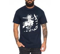 Zoro Sword - T-Shirt Homme Chapeau de Paille Luffy Zoro One Monkey D. Pirate Ace Piece Goku Anime Ruffy, Taille:S, Couleur:Bleu foncé