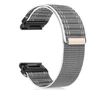 ZoRoll 20 mm QuickFit Bracelet Compatible avec Garmin Fenix 8 43mm/Fenix 7S Pro Solar/7S/6S/6S Pro/5S, Velcro Élastique Nylon Bracelet pour Femmes Hommes pour Garmin Descent Mk3S/Mk2S - Gris