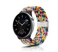 ZoRoll 20mm Bracelet pour Amazfit Active 2/Active/GTR Mini/GTS 4 Mini/GTS 4/GTS 3/GTS 2e/GTS 2 Mini, Tressée Nylon Bracelet pour Amazfit Bip 3/GTR 42mm/Garmin Venu 2 Plus/Venu Sq 2 - Arc-en-Ciel