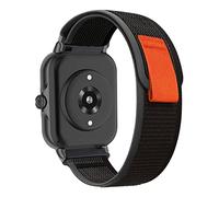 ZoRoll 20mm Bracelet pour Amazfit Active 3 Premium/Active 2/Active/GTS 4/4 Mini/GTS 3/2/GTR, Souple Élastique Nylon Bracelet pour Amazfit T-Rex 3 Pro 44mm/Cheetah 2 Pro/Bip 3/3 pro - Noir&Gris
