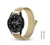 ZoRoll 20mm Bracelets Compatible avec Samsung Galaxy Watch 7/6/5/5 Pro/4/4 Classic, Bandes Montre Inoxydable Metal Sangle de Remplacement Magnétique Bracelet pour Galaxy Watch FE 40mm/Active - Or