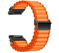 ZoRoll 22 mm QuickFit Bracelet pour Garmin Fenix E/Fenix 8 47 mm/Fenix 7 Pro/7/6 Pro/6/5 Plus/5, Tressé Bracelet de Sport de Remplacement pour Garmin Tactix 8 47mm/Descent G2/Epix - Arancia