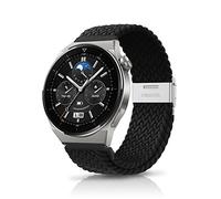 ZoRoll 22mm Bracelet Compatible avec Huawei Watch GT 6 46mm/6 Pro/GT5/gt4/gt3/Ultimate2/Buds, Tressée Nylon Bracelet pour Huawei Watch 5 46MM/4 Pro/3 / GT 2e / GT 42mm - Noir