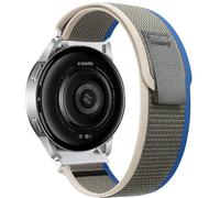 ZoRoll 22MM Bracelet Compatible avec Xiaomi Redmi Watch 5 Active/5 Lite/Watch2/S3/2 Pro/S1 Pro, Souple Élastique Nylon Bracelet Compatible avec Amazfit Bip 6 - Bleu&Gris