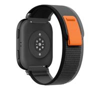 ZoRoll 22mm Bracelet pour Amazfit Bip 6/Bip 5/GTR 4/GTR 3 Pro/GTR 3/GTR 2e/GTR 2, Souple Élastique Nylon Bracelet pour Amazfit Balance/Balance2/Cheetah/Cheetah Pro - Noir&gris