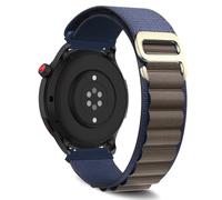 ZoRoll 22mm Bracelet pour Amazfit Bip Max/Active Max/GTR 4/3/2e/Cheetah Ultra, Nylon G-Hook Longueur Réglable Bracelet pour Amazfit Balance Ultra/Balance 3/2/1/T Rex3 48 mm/Bip 6 - Bleu & Gris