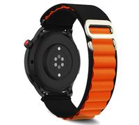 ZoRoll 22mm Bracelet pour Amazfit Bip Max/Active Max/GTR 4/3/2e/Cheetah Ultra, Nylon G-Hook Longueur Réglable Bracelet pour Amazfit Balance Ultra/Balance 3/2/1/T Rex3 48 mm/Bip 6 - Noir & Orange