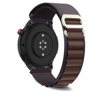 ZoRoll 22mm Bracelet pour Amazfit Bip Max/Active Max/GTR 4/3/2e/Cheetah Ultra, Nylon G-Hook Longueur Réglable Bracelet pour Amazfit Balance Ultra/Balance 3/2/1/T Rex3 48 mm/Bip 6 - Violet & Gris