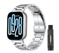 ZoRoll 22mm Bracelet pour Xiaomi Redmi Watch 5 Active/5 Lite/S4, Acier Inoxydable Métal Bracelet Hommes et Femmes pour Xiaomi Watch S4 Sport/S3/2/2 Pro/Huawei Watch5 / Amazfit Balance - Argent