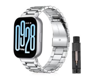 ZoRoll 22mm Bracelet pour Xiaomi Redmi Watch 5 Active/5 Lite/S4, Acier Inoxydable Métal Bracelet Hommes et Femmes pour Xiaomi Watch S4 Sport/S3/2/2 Pro/Huawei Watch5 / Amazfit Balance - Argent