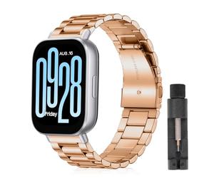 ZoRoll 22mm Bracelet pour Xiaomi Redmi Watch 5 Active/5 Lite/S4, Acier Inoxydable Métal Bracelet Hommes et Femmes pour Xiaomi Watch S4 Sport/S3/2/2 Pro/Huawei Watch5 / Amazfit Balance - Or Rose