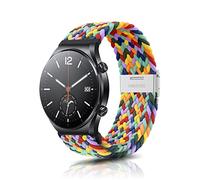 ZoRoll 22mm Bracelet pour Xiaomi Redmi Watch 5 Active/5 Lite/Watch S4/S3/Watch3/2/2 Pro, Tressée Nylon Bracelets pour Garmin Forerunner 265/Venu 4/3/Amazfit Bip 6/5 - Arc-en-Ciel