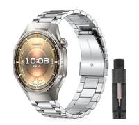 ZoRoll 22MM Métal Bracelet pour Huawei Watch GT6 Pro 46mm/6/GT5/4/3/Ultimate 2/Buds, Acier Inoxydable Remplacement Bracelets Compatible avec Huawei Watch 5 46MM/Watch4/3 - Argent