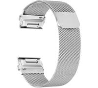 ZoRoll 22mm QuickFit Bracelet Compatible avec Garmin Fenix E/Fenix 8 47mm/7 Pro/7/6 Pro/6/5, Inoxydable Metal Sangle de Remplacement magnétique pour Garmin Tactix 8 47mm/Descent G2 - Argent(L)
