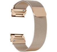 ZoRoll 22mm QuickFit Bracelet Compatible avec Garmin Fenix E/Fenix 8 47mm/7 Pro/7/6 Pro/6/5, Inoxydable Metal Sangle de Remplacement magnétique pour Garmin Tactix 8 47mm/Descent G2/Epix - Or Rose(S)