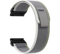 ZoRoll 22mm QuickFit Bracelet pour Garmin Fenix E/Fenix 8 47mm/7 Pro / 7/6 Pro / 6/5 Plus, Souple Élastique Nylon Bracelet pour Garmin Tactix 8 47mm/Descent G2/Epix - Vert&Gris