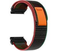 ZoRoll 26mm QuickFit Bracelet pour Garmin Enduro 3 / Fenix 8 51mm/Fenix 7X Pro/7X/6X/5X/5X Plus, Souple Élastique Nylon Bracelets pour Garmin tactix 7 AMOLED/Epix Pro 51mm/Enduro - Rouge Vert