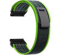 ZoRoll 26mm QuickFit Bracelet pour Garmin Fenix 8 51mm/Fenix 7X Pro/7X/6X/5X/5X Plus, Souple Élastique Nylon Bracelet pour Garmin Enduro 3/Enduro/tactix 7 AMOLED/Epix Pro 51mm - Vert